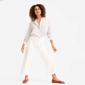 Everlane Wide Leg Crop in Bone